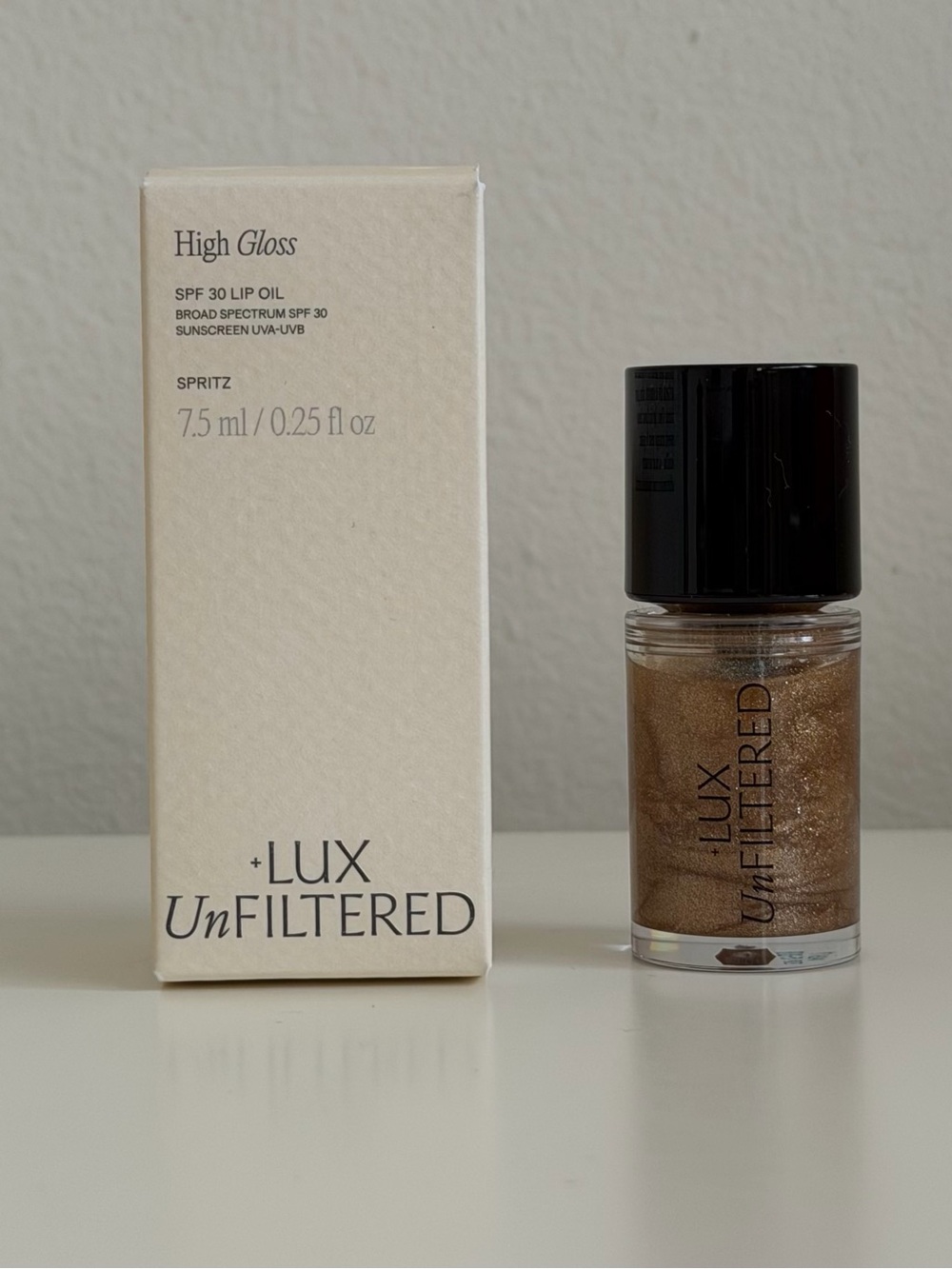 Lux Unfiltered Shimmery Bronze Lip Oil